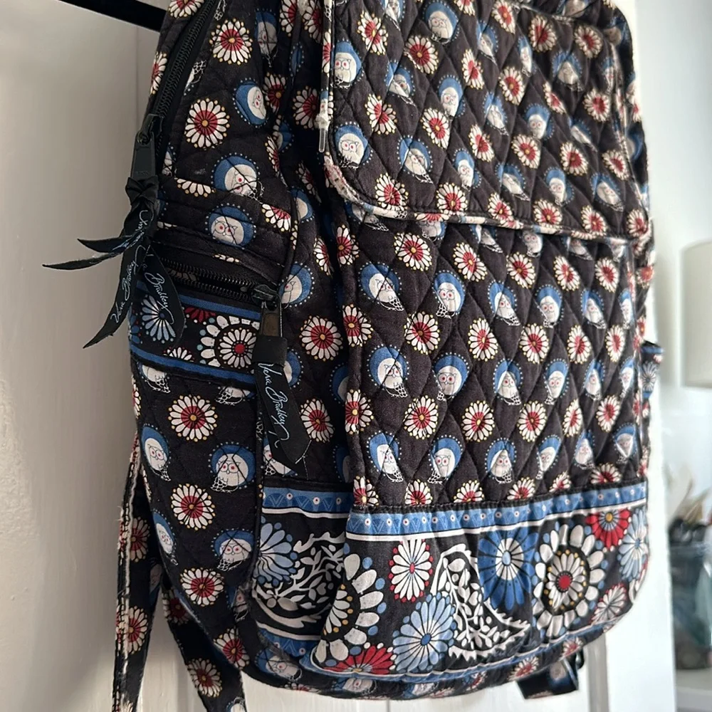 Vera Bradley large backpack in retired pattern night owl - Picture 3 of 7